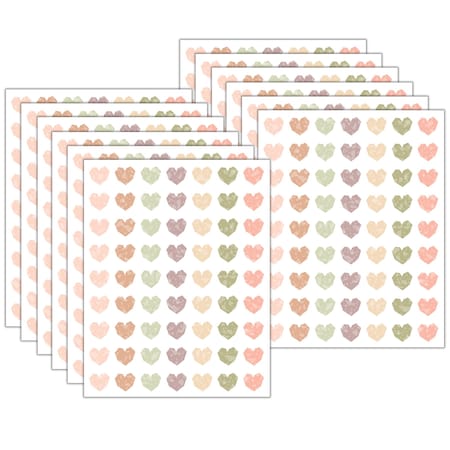 Teacher Created Resources Terrazzo Tones Hearts Mini Stickers, 7 Designs, 4536PK 7229